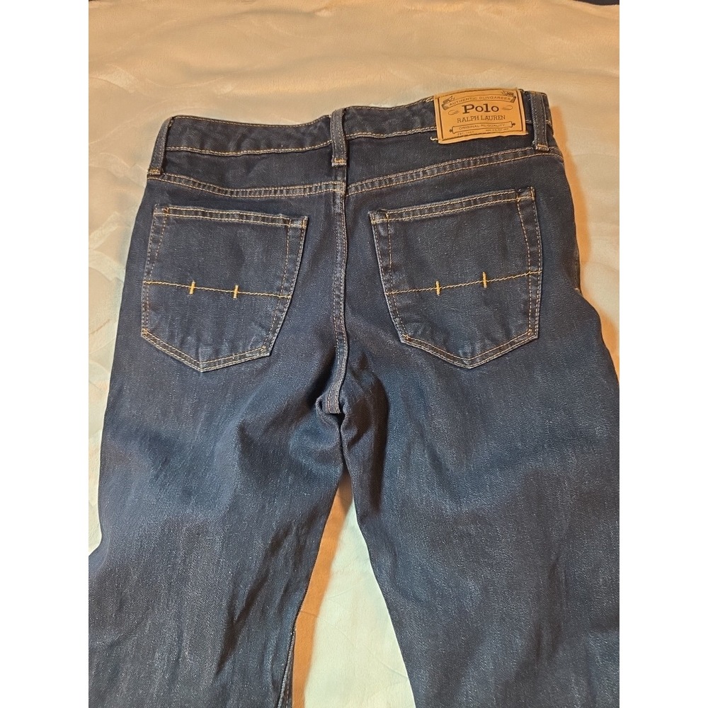 Polo Ralph Lauren Slim Jeans Youth Boys 16 Blue Denim Straight Leg - Picture 13 of 16